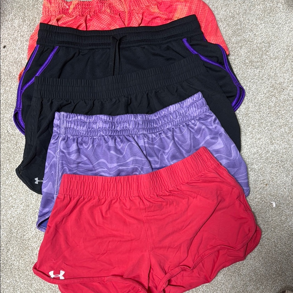 Under Armour Women's Athletic Shorts - Red, Black, Purple